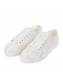 Kvinners Tyll Closed Toe med Paljett Flat Heel Sko