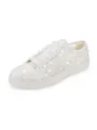 Kvinners Tyll Closed Toe med Paljett Flat Heel Sko