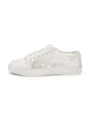 Kvinners Tyll Closed Toe med Paljett Flat Heel Sko