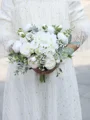 Fri Form Fascinerende Silke Blomst Brudebuketter