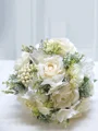 Delikate Runde Silke Blomst Brudebuketter