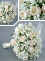 Fascinerende Runde Silke Blomst Brudebuketter