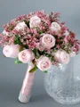 Fascinerende Runde Silke Blomst Brudebuketter