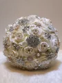 Fantastiske rund silkeblomst brudebuketter