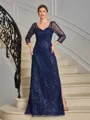 Sheath Sweetheart Trekvart ermer Gulvlengde Brudens Mor Kjole