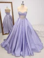 Ballkjole/Prinsesse Sweetheart Rhinen Stein Sweep/Børste train Satin Korsett Kjole