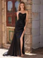 Sheath Sweetheart Applikasjoner Blonder Sweep/Børste train Silkeeaktig Sateng Korsett Kjole