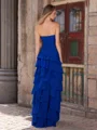 Sheath Sweetheart Brusende Volanger Gulvlengde Chiffong Kjole