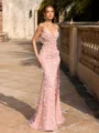 Sheath Sweetheart Blomst Gulvlengde Korsett Ballkjole