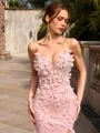 Sheath Sweetheart Blomst Gulvlengde Korsett Ballkjole