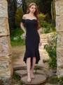 Sheath Bare Skuldre Asymmetrisk Kjole
