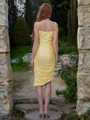 Sheath Spaghetti Plissert Te-Lengde Jersey Kjole